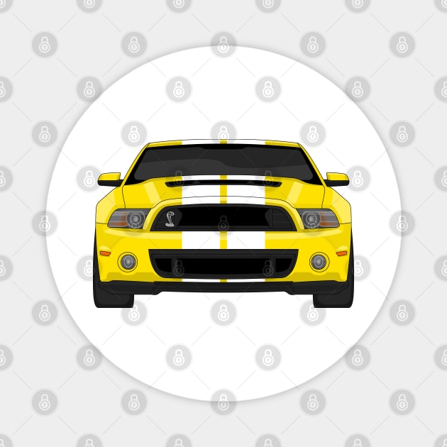 MUSTANG SHELBY GT500 YELLOW Magnet by VENZ0LIC